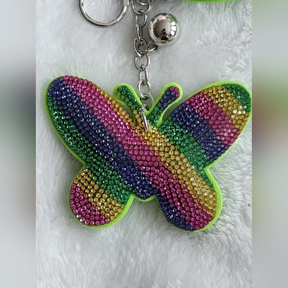 Colorful Butterfly Keychain with Tassel Beautiful Bag Charm